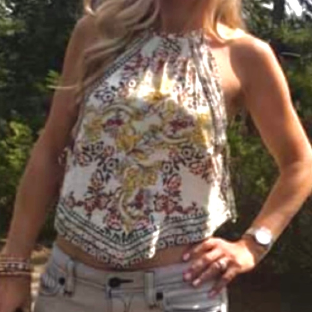 Free People | Sophia Handkerchief Paisley Halter Top - Picture 3 of 10